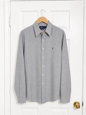 Ralph Lauren Men’s Light Gray Button-Down Dress Shirt